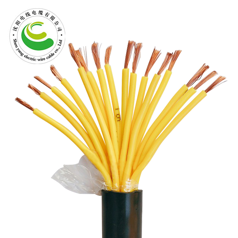 16芯  ZR-YJV 16*0.5mm?--16*2.5mm? 铜芯聚氯乙烯绝缘聚乙烯护套控制软电缆  铜芯电缆