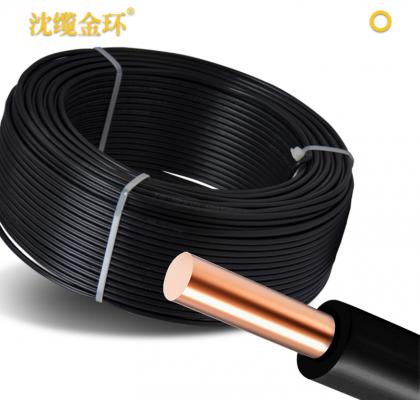沈缆金环 1芯（单根）ZR-BV 1.0mm?-6mm?  铜芯聚氯乙烯绝缘阻燃电线 白色、黑色、红色、黄色、蓝色、绿色、双色